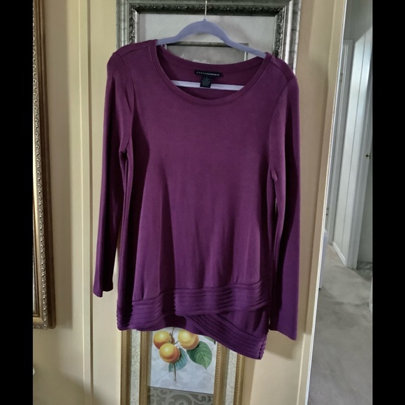 Grace Elements long sleeve top purple size Small round neck in great shape - Picture 1 of 6